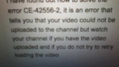 How to solve error CE-42556-2