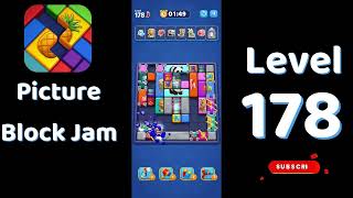 Picture Block Jam Level 178 Walkthrough 🧩🎮 | Puzzle Gameplay & Solution | Solutionguruji
