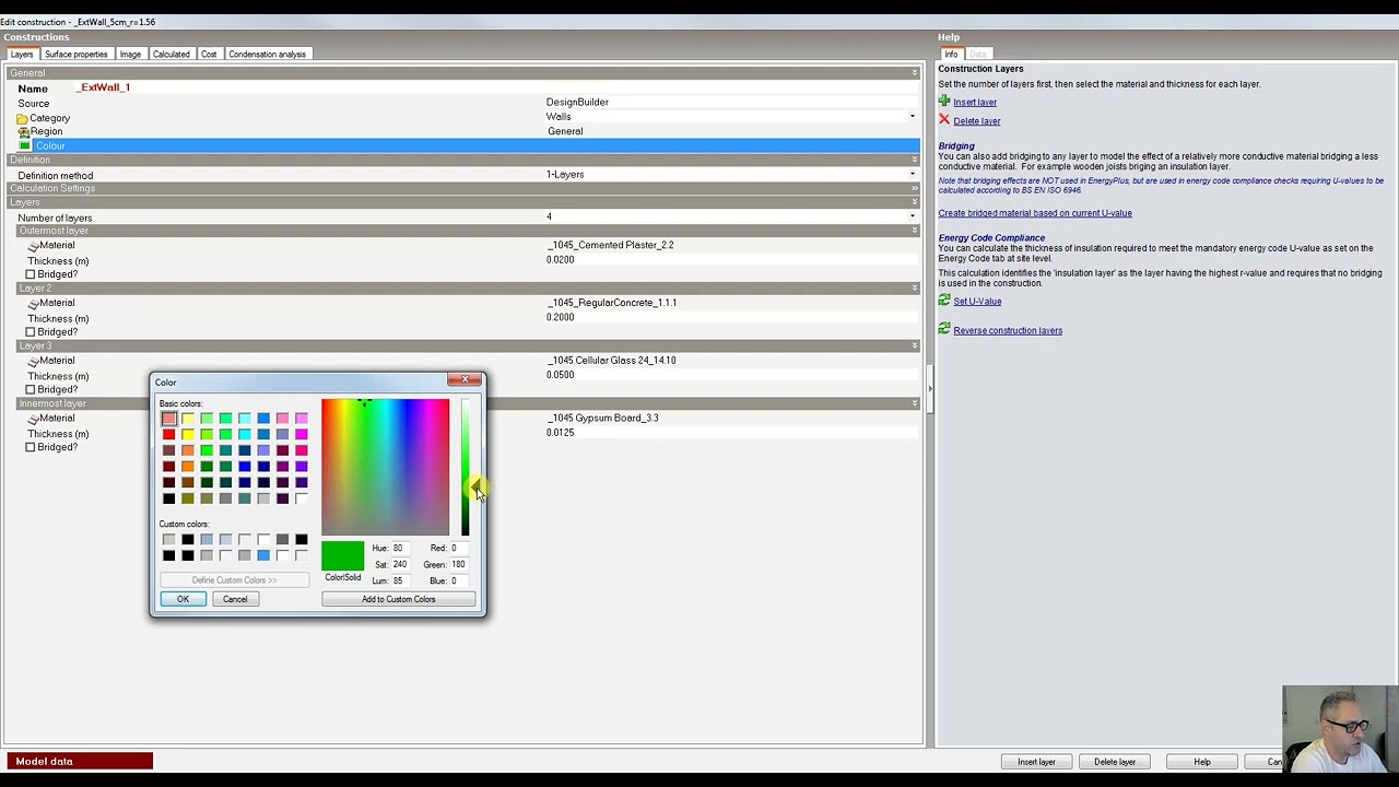 DesignBuilder - Constructions
