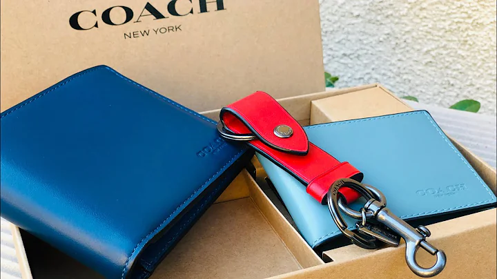 COACH ☜UNBOXING☞ C4426 / BOXED 3-IN-1 WALLET GIFT SET IN COLORBLOCK / BLUE