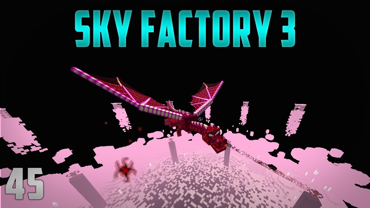 Sky Factory EP45 Draconic Infusion Upgrades + Chaos Dragon Fight