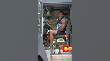 Ashton Hall Shows Us His Morning Routine as an Amazon Delivery Driver 😅 #ashtonhall #shorts #funny