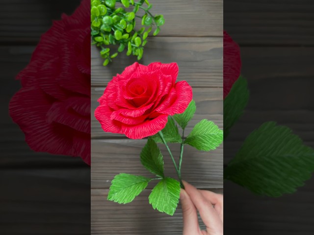 Realistic Crepe Paper Rose Flower DIY Ideas Crafts class=