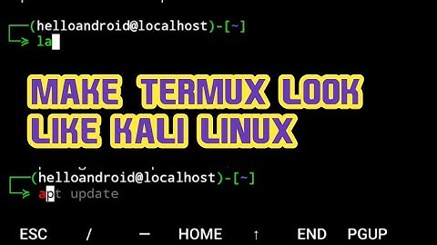 Make termux terminal look like kali linux terminal