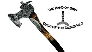 Making The Hand of Odin (Handmade steel axe with artistic etching) YouTube Viking Challenge entry