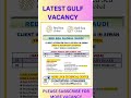 Latest Gulf Vacancy2024. Gulf Vacancy. Saudi Vacancy. #gulfjobs #job  #shots #jobsearch
