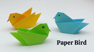 HOW TO MAKE EASY ORIGAMI BIRD / PAPER BIRD / PAPER CRAFT