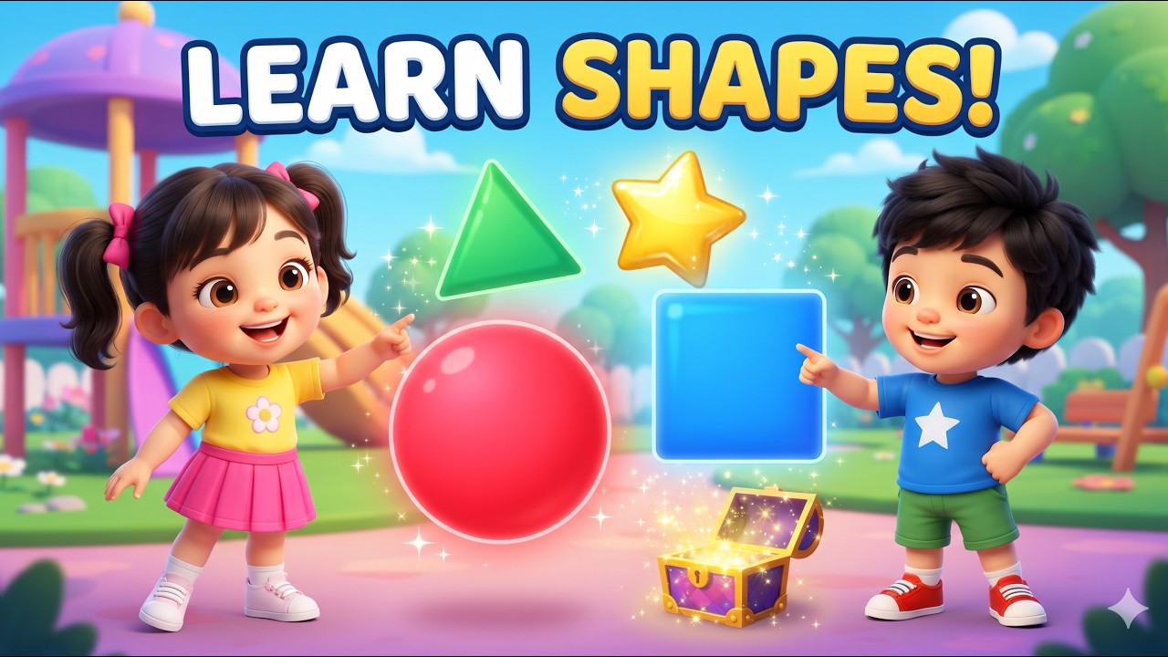 Learn Shapes for Kids ⭐ | Circle, Square, Triangle & Star | Mimi & Toto ...