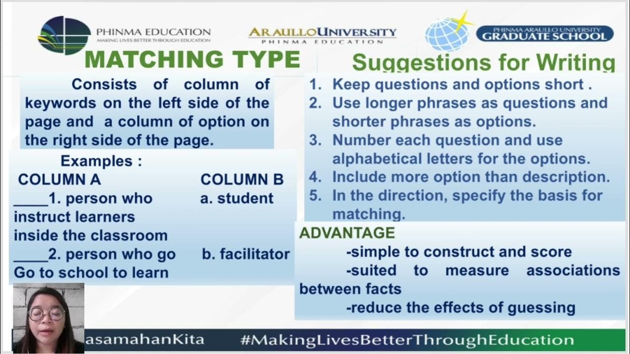 Writing Objective and Essay Type Test Items YouTube