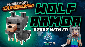 How to START Minecraft Dungeons with WOLF ARMOR! (Beginner Guide)