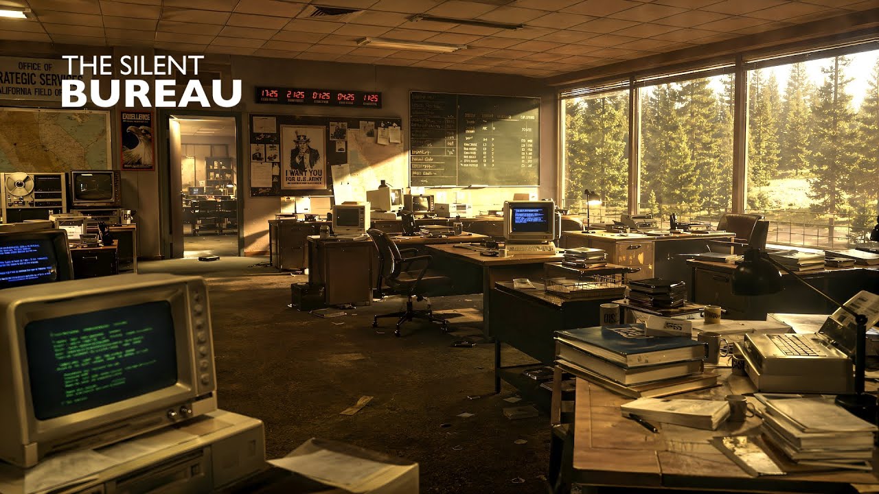 THE SILENT BUREAU | Cold War Sci-Fi Ambience | 24/7