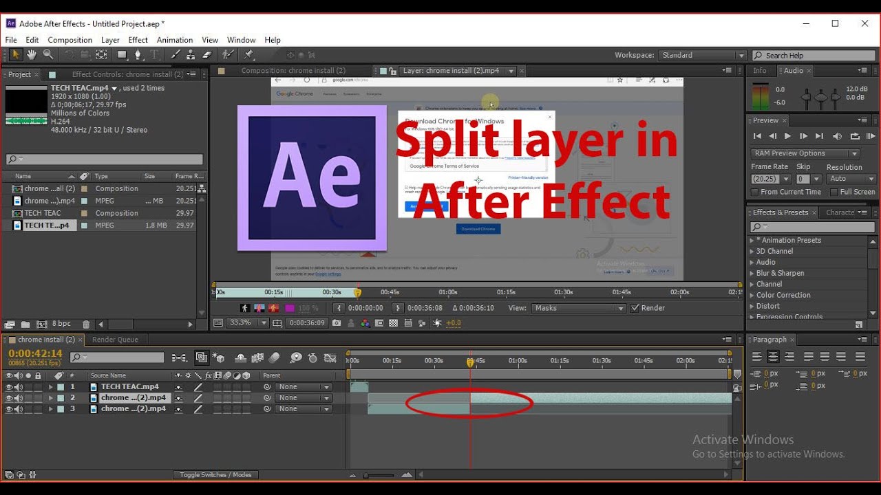 Split Layer in After Effect YouTube
