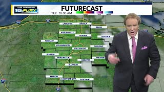 Increasing clouds through the morning with warmer temperatures this afternoon