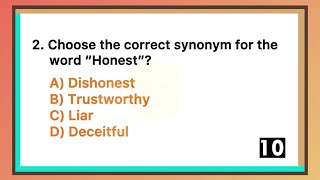 | Synonyms Quiz | Test Your Vocabulary with 4 Options!