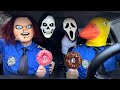 Police surprises chucky from rubber ducky in car ride chase