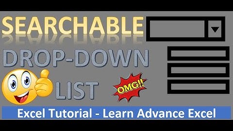 How To Create Searchable Drop Down List In Excel || Excel Tutorial || Hindi