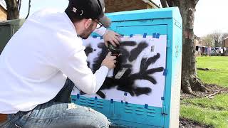 STENCIL ART FOR BEGINNERS Step by Step....Banksy Balloon Girl !