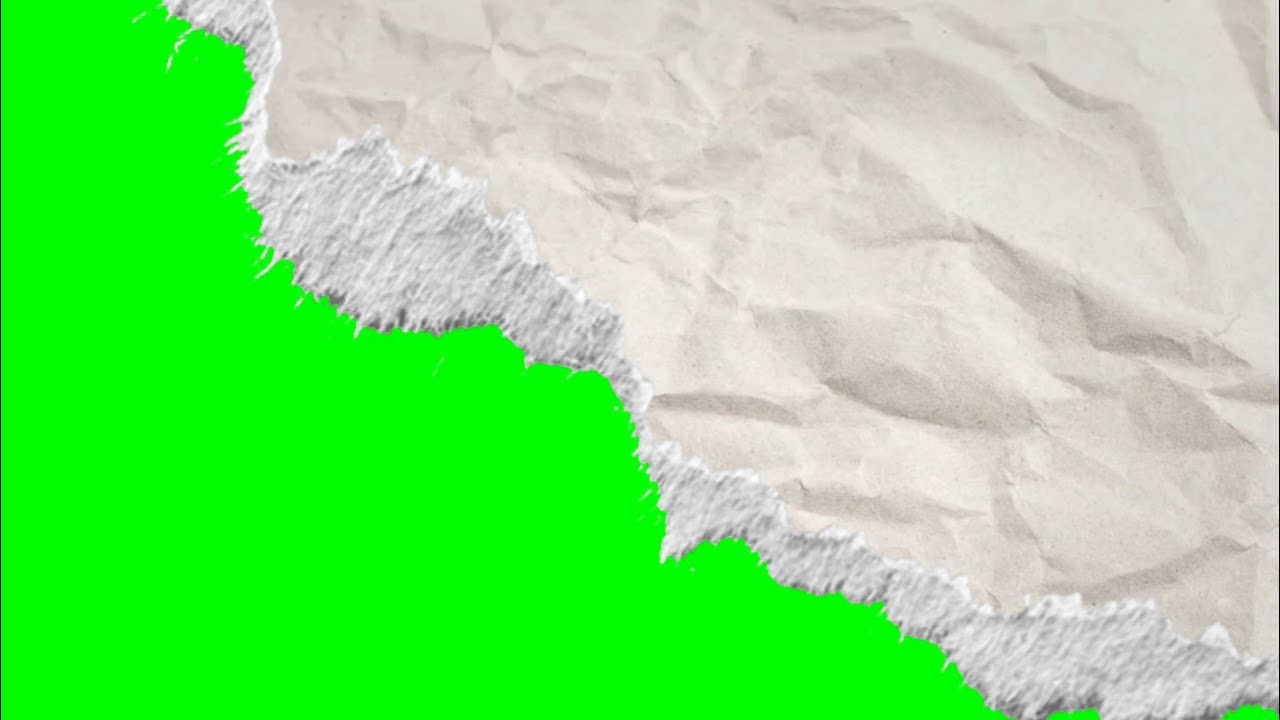 Torn Paper Effects Transition Green Screen Animation HD