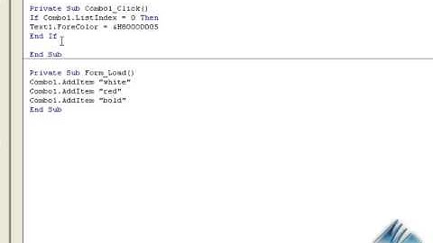 Visual Basic 6.0 - Using a combo box - Tutorial 2