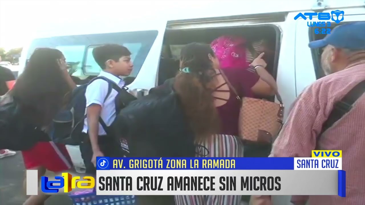 Santa Cruz amanece sin micros del transporte público por paro indefinido de conductores
