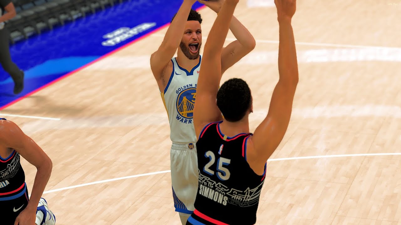 Warriors vs 76ers April 19, 2021 CPU simulation realistic sliders