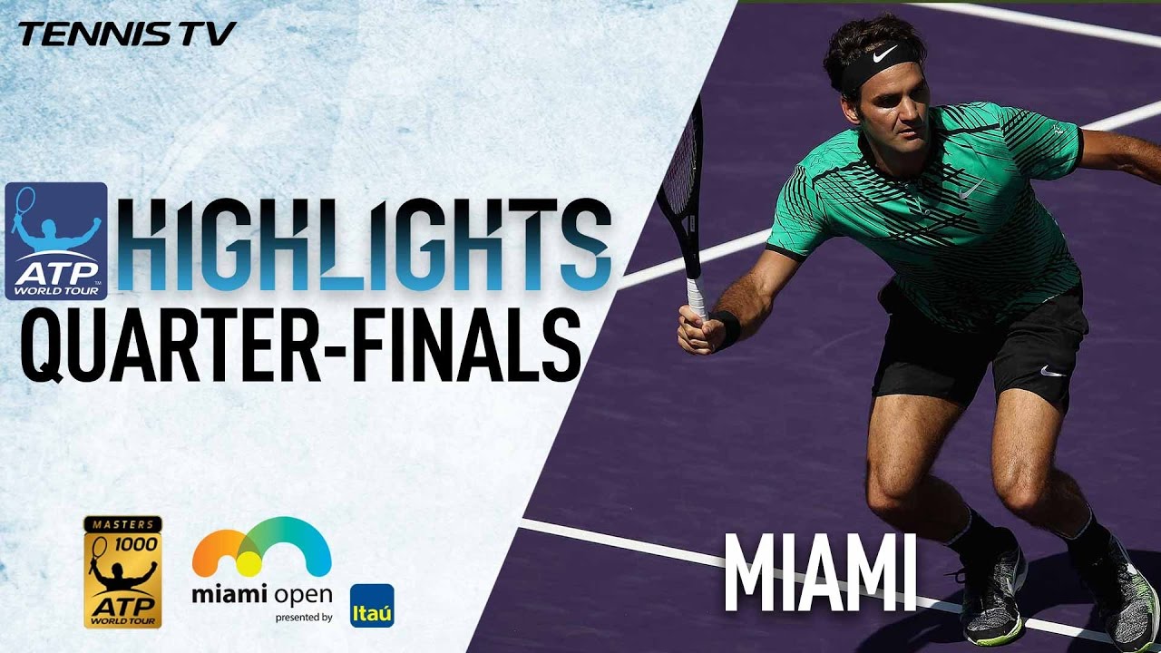 Highlights: Federer Kyrgios Battle Into Miami 2017 Semi-Finals