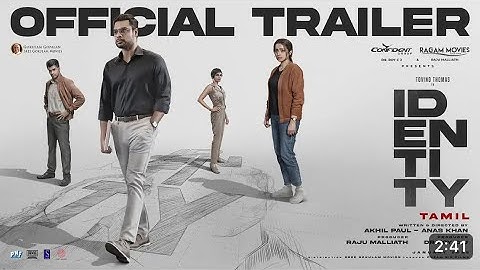 Identity trailer | tovino thomas | trisha | vinay rai | akhil paul | anas khan | jakes bejoy