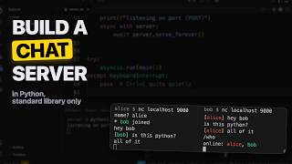 Build a chat server in Python, standard library only