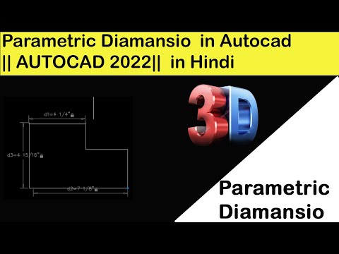 Parametric Diamansio  in Autocad || AUTOCAD 2022||  in Hindi #autocad