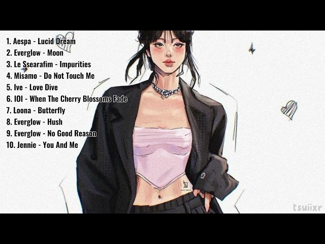Kpop songs for a soft baddie //playlist// boost confidence class=