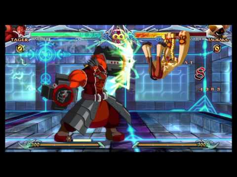 BlazBlue Chronophantasma Extend Iron Tager 5.6k damage combo