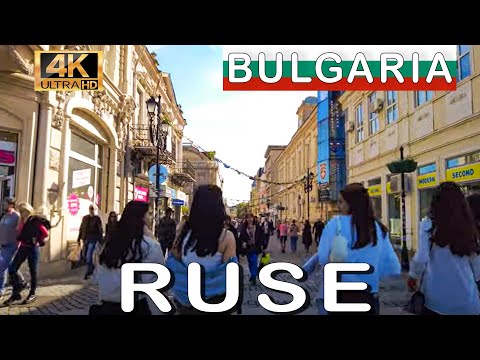 🇧🇬Little Vienna of Bulgaria, Ruse on the Danube River a walking tour in 4K