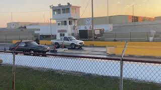 Turbo Tacoma ripping at showtime dragstrip!