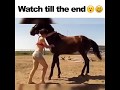 Questa ragazza non riesce a salire sul cavallo ma il cavallo fa una cosa assurda!!