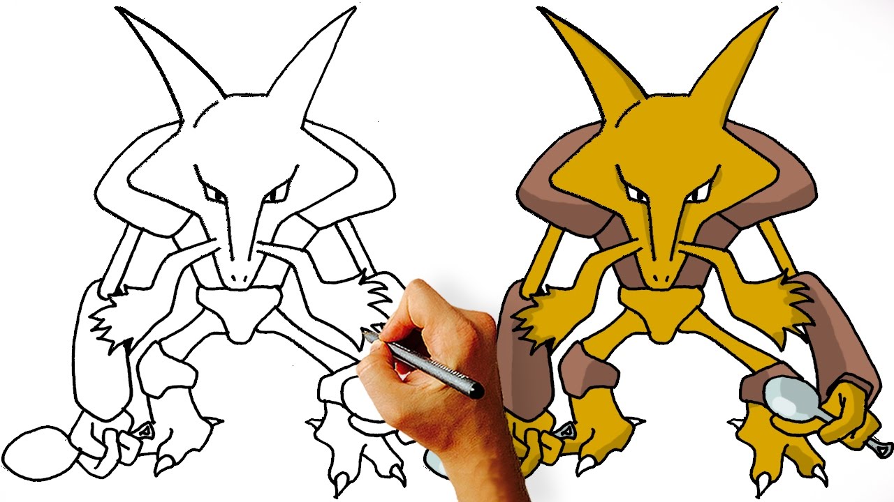 How to draw Alakazam, Pokemon