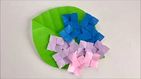 おりがみ あじさい 簡単で豪華なあじさい 紫陽花 の折り方 Origami Hydrangea Mp3