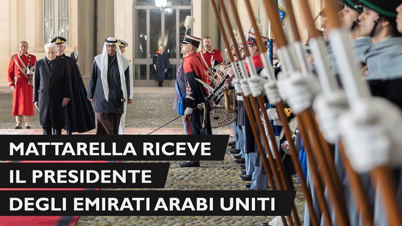 Mattarella incontra lo Sceicco Mohamed bin Zayed Al Nahyan, Presidente degli Emirati Arabi Uniti