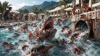 【FULL MOVIE】Mutant piranhas swarm the sewers, turning the resort hotel into a living hell.