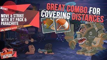 Move & Strike With Jet Pack & Parachute 🪂 | Tips, Tricks & Tactics | Worms WMD Tutorials🎥