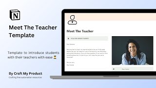 Meet The Teacher Template | Notion Template to Introduce Students With Teachers