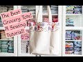My favorite grocery tote! A FREE easy sewing tutorial!