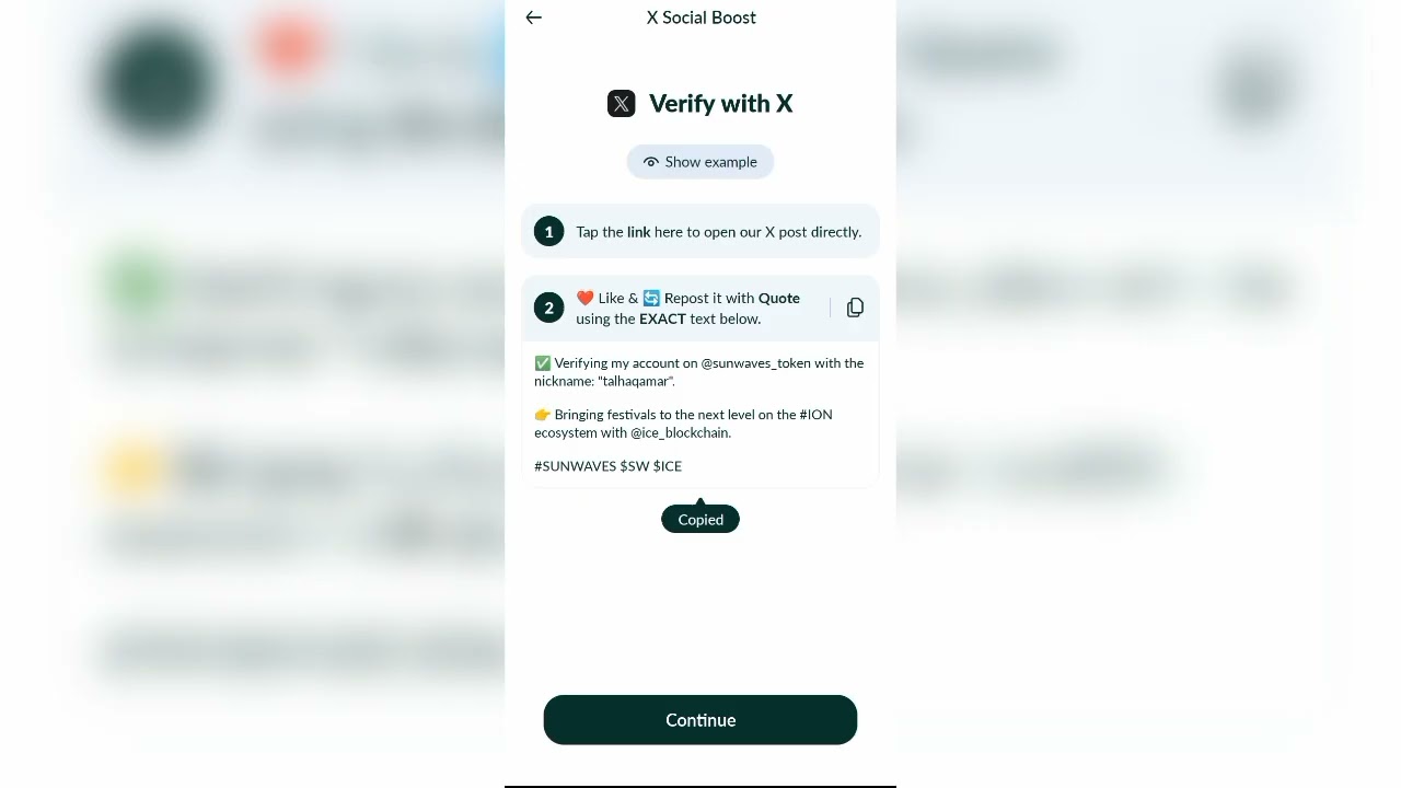Sunwaves verify with X Twitter /Reference code talhaqamar contact me for more inform 923152297045