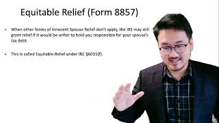 Form 8857 4 IRC ยง6015f Equitable relief PART 1