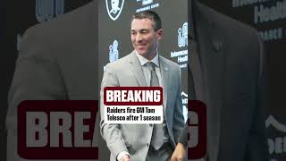 The Raiders have fired General Manager Tom Telesco after just one season #shorts #nfl #raiders