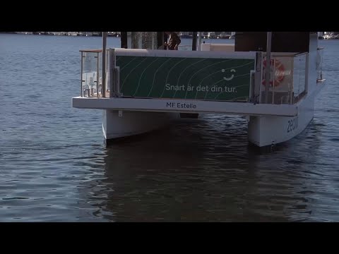 Driverless ferry takes to the water in Stockholm