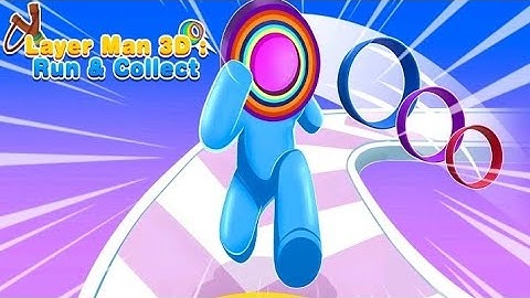 🌈 LAYER MAN 3D - ASMR Gameplay iOS,Android Walkthrough Pro Game Mobile (Level Up Big Head Man Run)🎮 