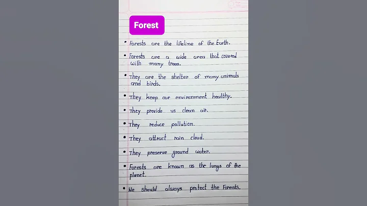 Essay On Forest | Forest Essay In English | 10 Lines Essay On Forest In English | Forest Essay #new