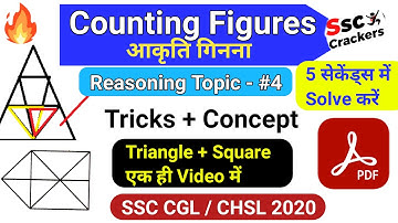SSC CGL / CHSL 2020 | Reasonig Counting Figures ( Triangle, Square, Rectangle) | Tricks+concept #4