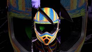 Cutting open a yarn helmet… this won't protect you 🪖💚 AI ASMR #asmr #satisfying