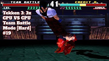 Tekken 3: 3x CPU VS CPU Team Battle Mode [Hard] Part #19 - PSX PS1 Duckstation [Subwoofer Gameplays]